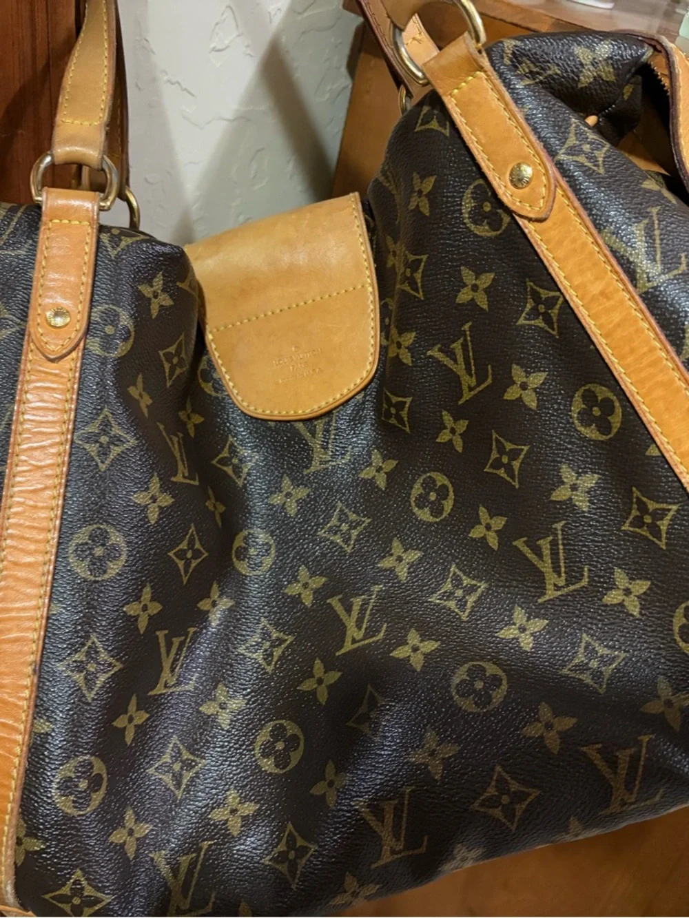 Authentic Louis Vuitton Classic Brown Monogram Stresa Women's Shoulder Bag AS IS - Picture 3 of 15